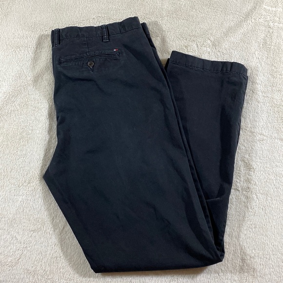Black Tommy Hilfiger Chino Pants - 40x34 - Picture 6 of 7